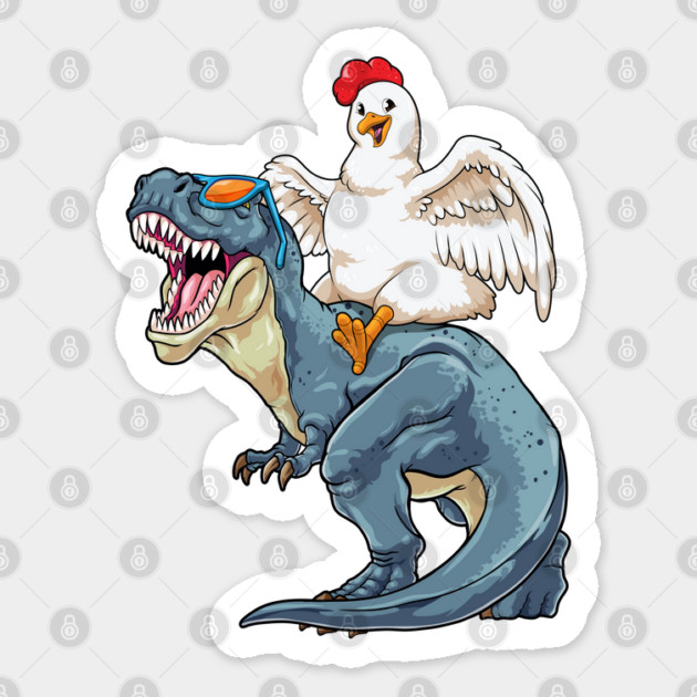 Chicken Rex Rodeo Sticker by GoshWow®