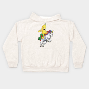 Banana Unicorn Joyride Kids Hoodie