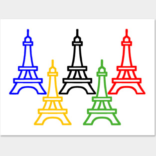 Eiffel Tower colors games Posters and Art