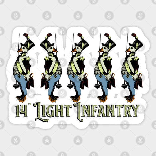 Military Ducks - Vintage Book Illustration Sticker by Yesteeyear