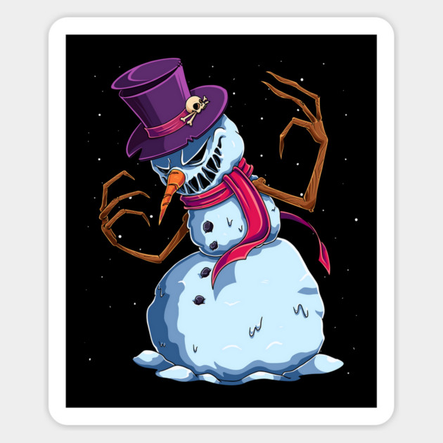 Spooky Snowman Magnet by GoshWow®