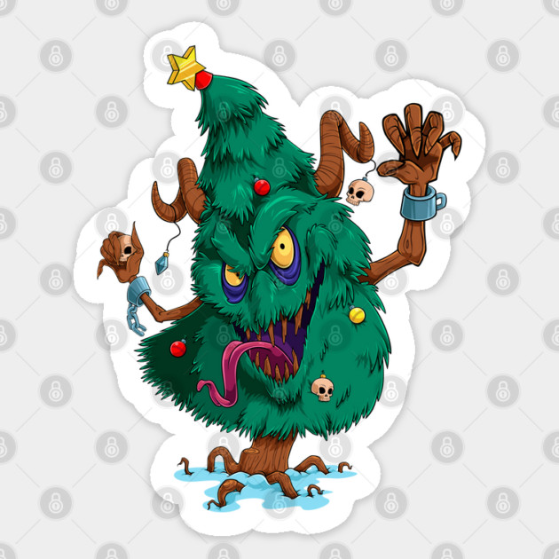 Evil Christmas Tree Sticker by GoshWow®