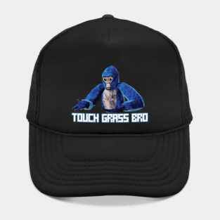 Gorilla Tag Funny Tee for Kids, Boys, Touch Grass Hat