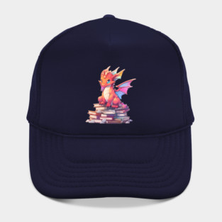 Book Lover Cute Red Dragon Hat