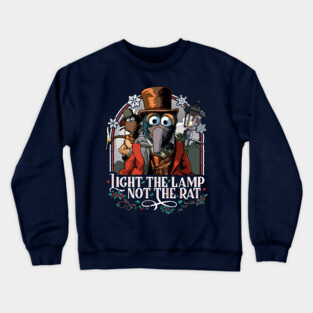 Muppet Christmas Carol - Light the Lamp Not the Rat Crewneck Sweatshirt