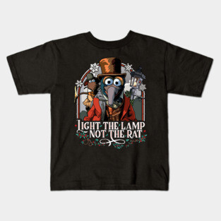Muppet Christmas Carol - Light the Lamp Not the Rat Kids T-Shirt