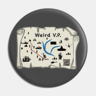 Weird V.P. Map Shirt Pin
