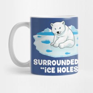 Frosty Polar Bear - Surrounded By Ice Holes Mug