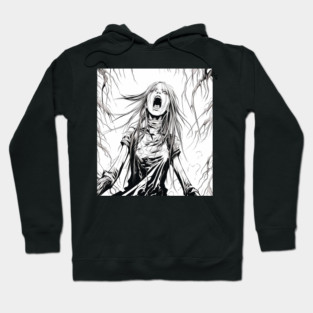 Manga Anime Demon Girl Beauty Horror Hoodie