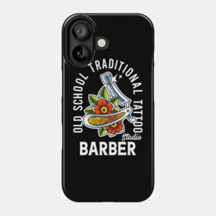 old school traditional tattoo barber shop Phone Case
