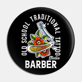 old school traditional tattoo barber shop Pin