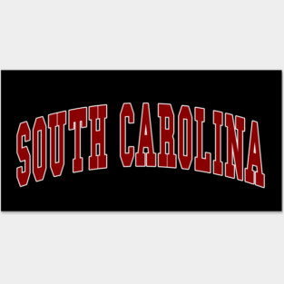 South Carolina - college university font letters text word football basketball baseball softball volleyball hockey love fan player christmas birthday gift for men women kids mothers fathers day dad mom vintage retro Posters and Art