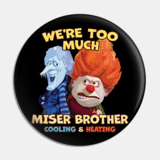 Miser Brothers Heating and Cooling - Vintage Christmas Pin