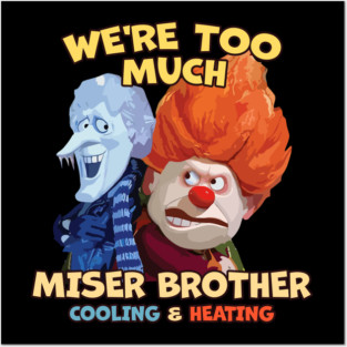 Miser Brothers Heating and Cooling - Vintage Christmas Posters and Art