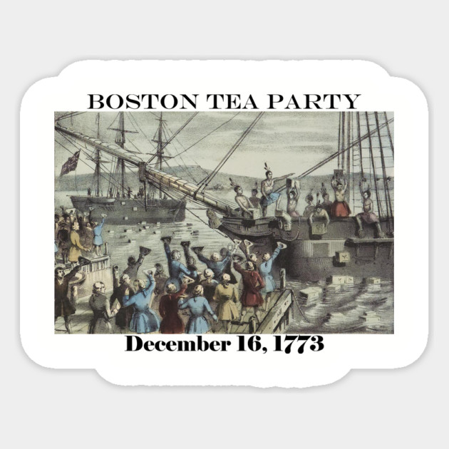 Boston Tea Party Sticker by American Revolution Podcast