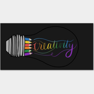 Creativity Lightbulb Posters and Art