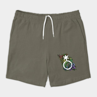 Non-binary Symbol Flowers Rainbow Shorts