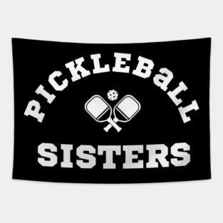 Pickleball SISTERS, Pickleball team sisters to win together  at the court Tapestry