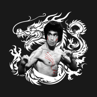 Bruce Lee in Enter The Dragon (White Version) T-Shirt