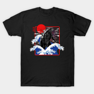 Great Wave Godzilla T-Shirt