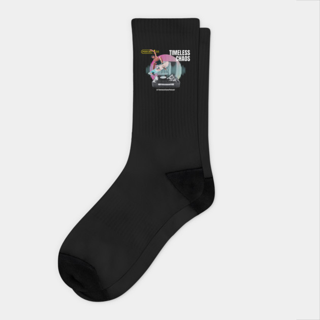 Timeless Chaos Podcast Skateboard Tee Socks by Timeless Chaos