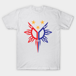 Tribal Philippines Filipino Sun and Stars Flag by AiReal Apparel T-Shirt