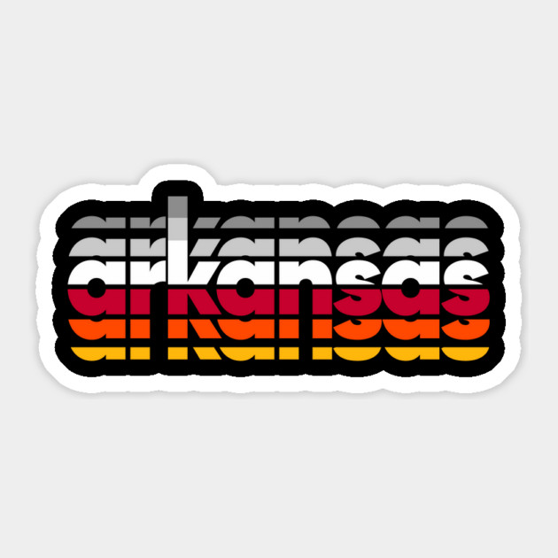 Arkansas Split Sticker by rt-shirts