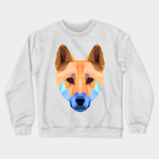 Polygon dingo face Crewneck Sweatshirt