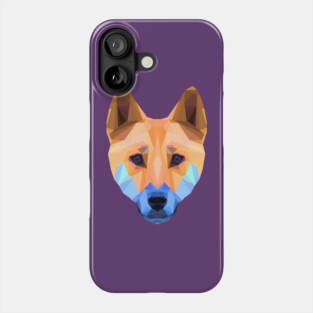 Polygon dingo face Phone Case