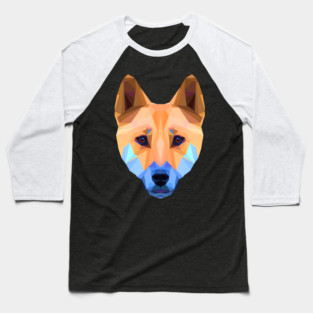 Polygon dingo face Baseball T-Shirt