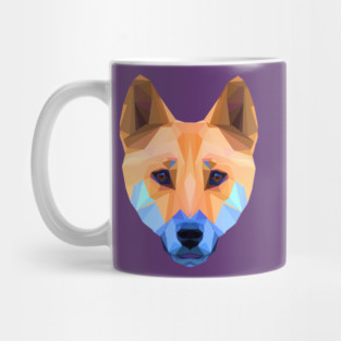 Polygon dingo face Mug