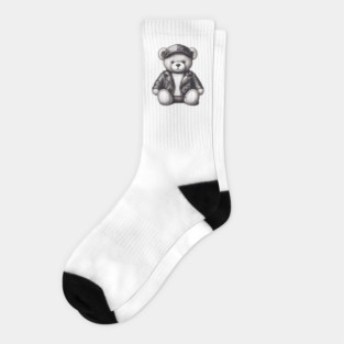 Leather Cub Teddy Bear Socks