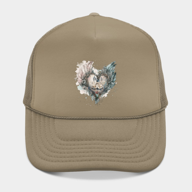 Fairytale Swans in Feathered Heart by HolidayBug