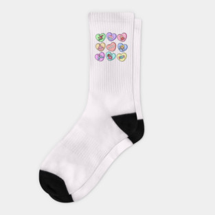 Valentine Candy Hearts Socks