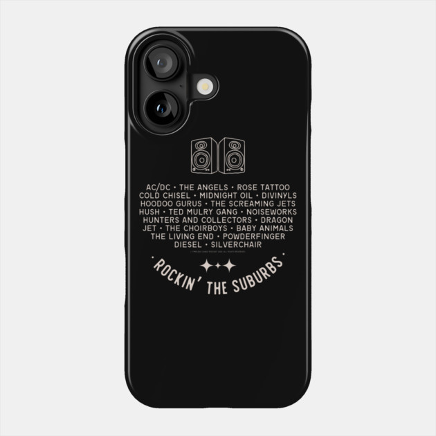 Australian Rock Music Rockin' The Suburbs Phone Case by Timeless Chaos