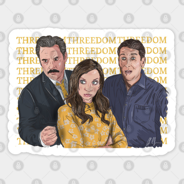 Threedom: the drawring Sticker by 51Deesigns