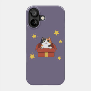 Calico Cat In Gift Box Phone Case
