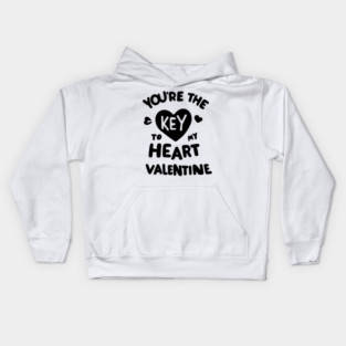 You're the Key to my Heart Valentine Kids Hoodie