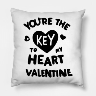 You're the Key to my Heart Valentine Pillow