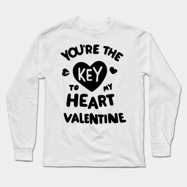 You're the Key to my Heart Valentine Long Sleeve T-Shirt by Frank Ring