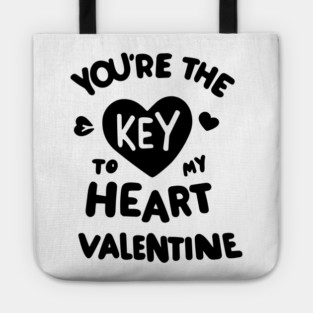 You're the Key to my Heart Valentine Tote
