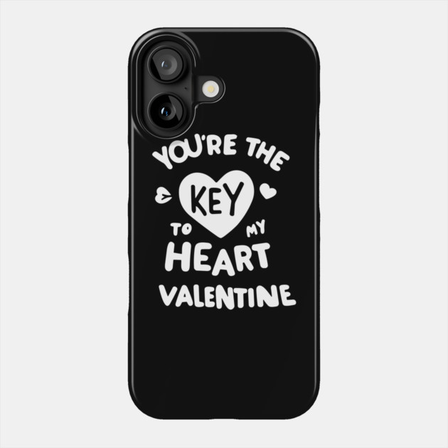 You're the Key to my Heart Valentine Phone Case by Frank Ring