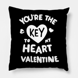 You're the Key to my Heart Valentine Pillow