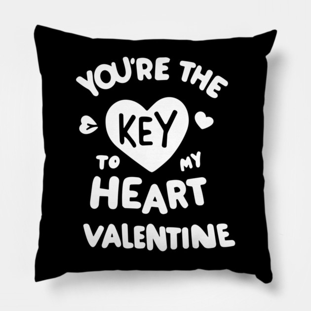You're the Key to my Heart Valentine Pillow by Frank Ring