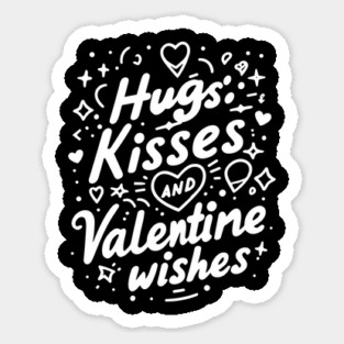 Hugs Kisses Valentine Wishes Sticker