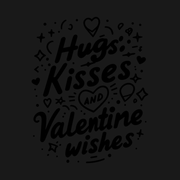 Hugs Kisses Valentine Wishes by Frank Ring