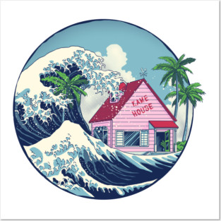 the great wave at kame house Posters and Art