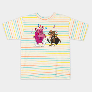Franken Berry & Count Chocula dancing Kids T-Shirt