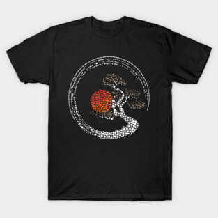 Dot Art Enso Circle and Bonsai Tree T-Shirt