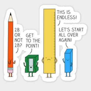 Confused pencil Sticker